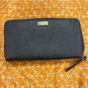 Kate Spade Black Zip-Around Wallet